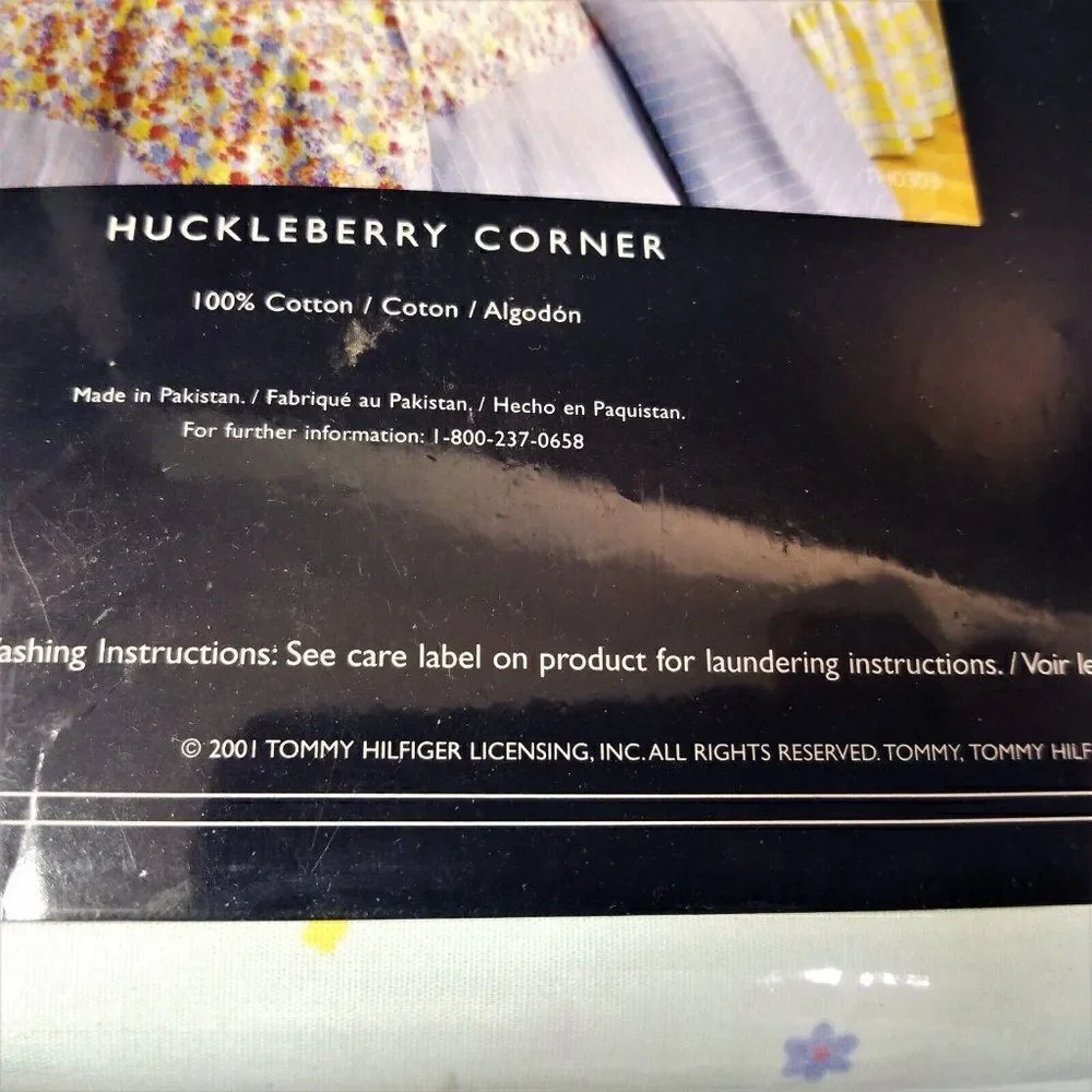 Vintage Tommy Hilfiger Full Flat Sheet Huckleberry Corner Floral Cottagecore NOS